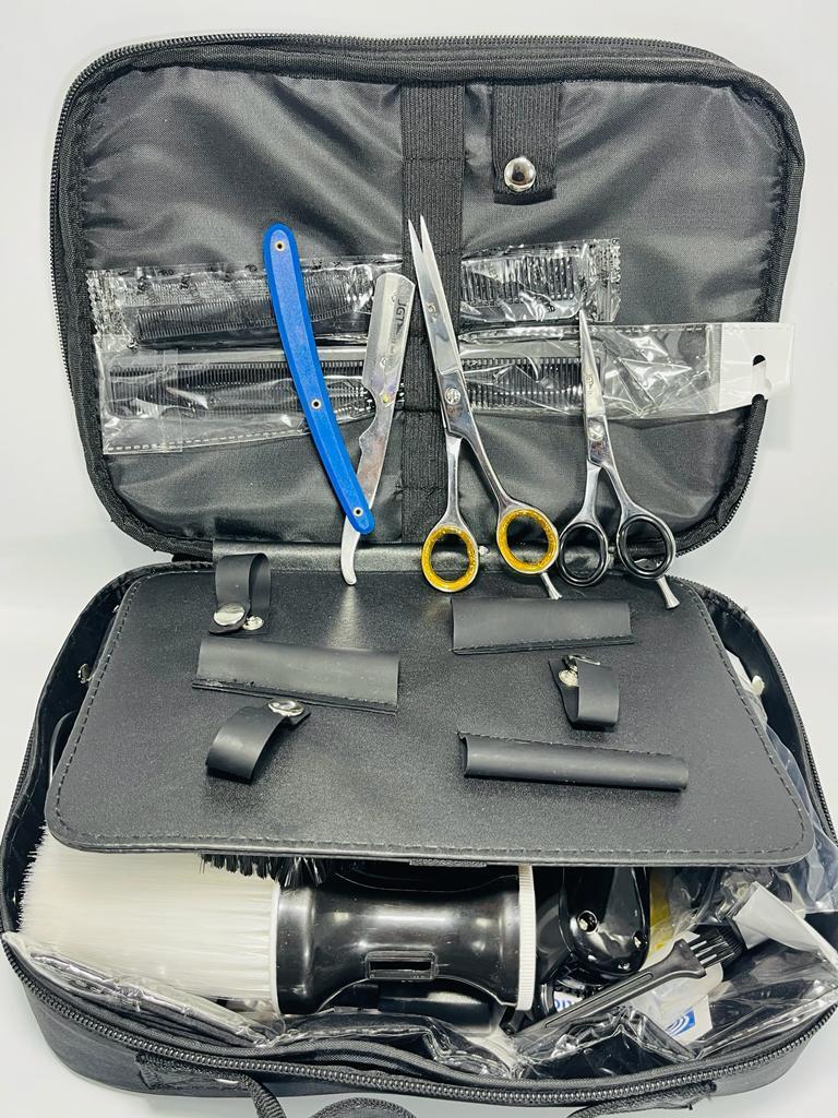 Professional 14-Piece Hair & Beard Grooming Kit with Portable Carry Bag